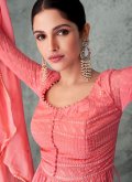 Pink Pure Georgette Embroidered Designer Salwar Kameez - 2