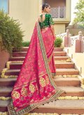 Pink Pure Silk Bandhej Print Designer Saree for Reception - 1