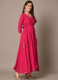 Pink Rayon Plain Work Salwar Suit - 2