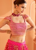 Pink Readymade Lehenga Choli in Chinon with Embroidered - 2