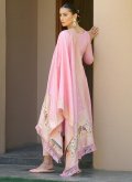 Pink Salwar Suit in Banarasi with Woven - 3