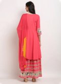 Pink Salwar Suit in Cotton  with Lace - 2
