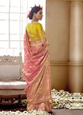 Pink Silk Embroidered Contemporary Saree for Reception - 1