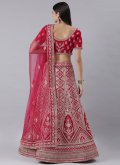 Pink Silk Embroidered Designer Lehenga Choli for Bridal - 1