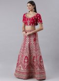 Pink Silk Embroidered Designer Lehenga Choli for Bridal - 2