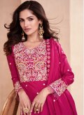 Pink Silk Embroidered Readymade Designer Salwar Suit for Ceremonial - 1