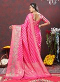 Pink Silk Meenakari Trendy Saree for Ceremonial - 2