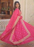 Pink Silk Plain Work Designer Gown for Ceremonial - 2