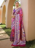 Pink Silk Woven Contemporary Saree for Bridal - 2