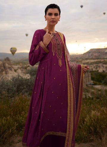Pink Silk Woven Palazzo Suit