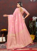 Pink Soft Cotton Woven Contemporary Saree - 2
