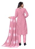 Pink Trendy Salwar Kameez in Silk with Embroidered - 1