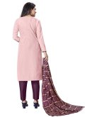 Pink Trendy Salwar Suit in Silk with Embroidered - 1