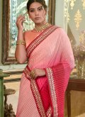 Pink Trendy Saree in Chinon with Embroidered - 2