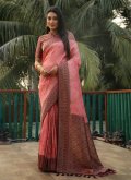 Pink Trendy Saree in Kanjivaram Silk with Designer - 2
