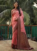 Pink Trendy Saree in Kanjivaram Silk with Designer - 3