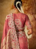 Pink Trendy Saree in Kanjivaram Silk with Embroidered - 2