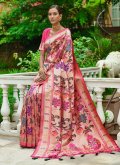 Pink Trendy Saree in Silk with Woven - 2