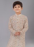 Polyester Kurta Pyjama in Multi Colour Enhanced with Digital Print - 4