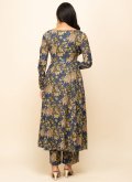 Printed Cotton  Blue Trendy Salwar Suit - 1