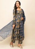 Printed Cotton  Blue Trendy Salwar Suit - 2