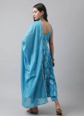 Printed Cotton  Blue Trendy Salwar Suit - 2