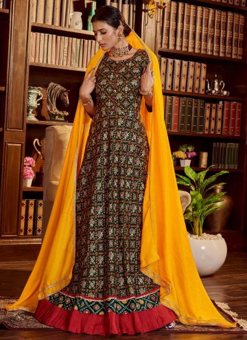 Printed Cotton  Green Gown