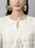 Printed Cotton  White Trendy Salwar Suit - 1