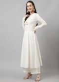 Printed Cotton  White Trendy Salwar Suit - 3