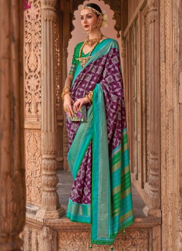 Printed Silk Multi Colour Contemporary Saree