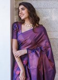 Purple Banarasi Designer Classic Designer Saree for Ceremonial - 1