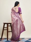 Purple Banarasi Woven Classic Designer Saree - 2