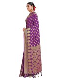 Purple Classic Designer Saree in Kanjivaram Silk with Zari Work - 1