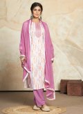 Purple color Digital Print Blended Cotton Salwar Suit - 3