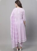 Purple color Embroidered Cotton  Salwar Suit - 2