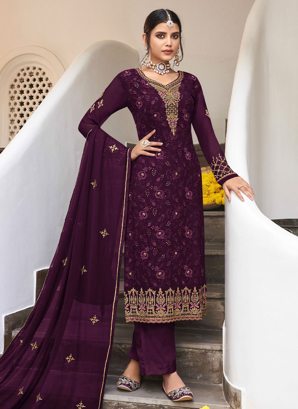 Lavender Punjabi Salwar Kameez and Lavender Punjabi Salwar Suit Online  Shopping