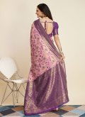 Purple Contemporary Saree in Kanjivaram Silk with Woven - 2