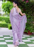 Purple Designer Saree in Net with Fancy work - 1
