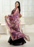 Purple Georgette Embroidered Trendy Salwar Suit - 3