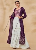 Purple Georgette Sequins Work Salwar Suit - 2