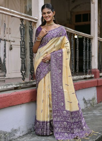 Purple Handloom Silk Woven Classic Designer Saree