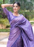 Purple Trendy Saree in Banarasi with Woven - 1