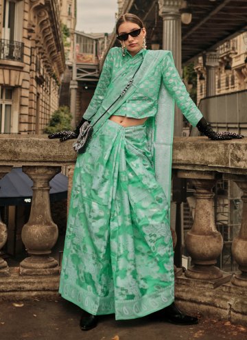 Rama Classic Designer Saree in Handloom Cotton with Chikankari Work