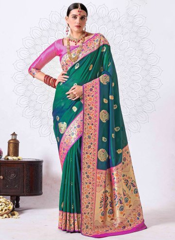 Rama Classic Designer Saree in Silk with Woven