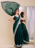 Rama Contemporary Saree in Silk with Embroidered - 3
