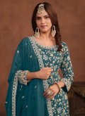 Rama Designer Salwar Kameez in Faux Georgette with Embroidered - 1