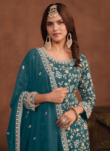 Rama Designer Salwar Kameez in Faux Georgette with Embroidered