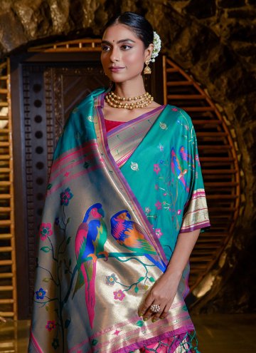 Rama Silk Meenakari Designer Saree