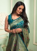 Rama Silk Woven Designer Saree for Ceremonial - 1