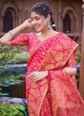 Rani Banarasi Woven Trendy Saree for Reception - 1